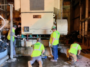 MMW Service Crew Removing a 3,500hp Synchronous Motor